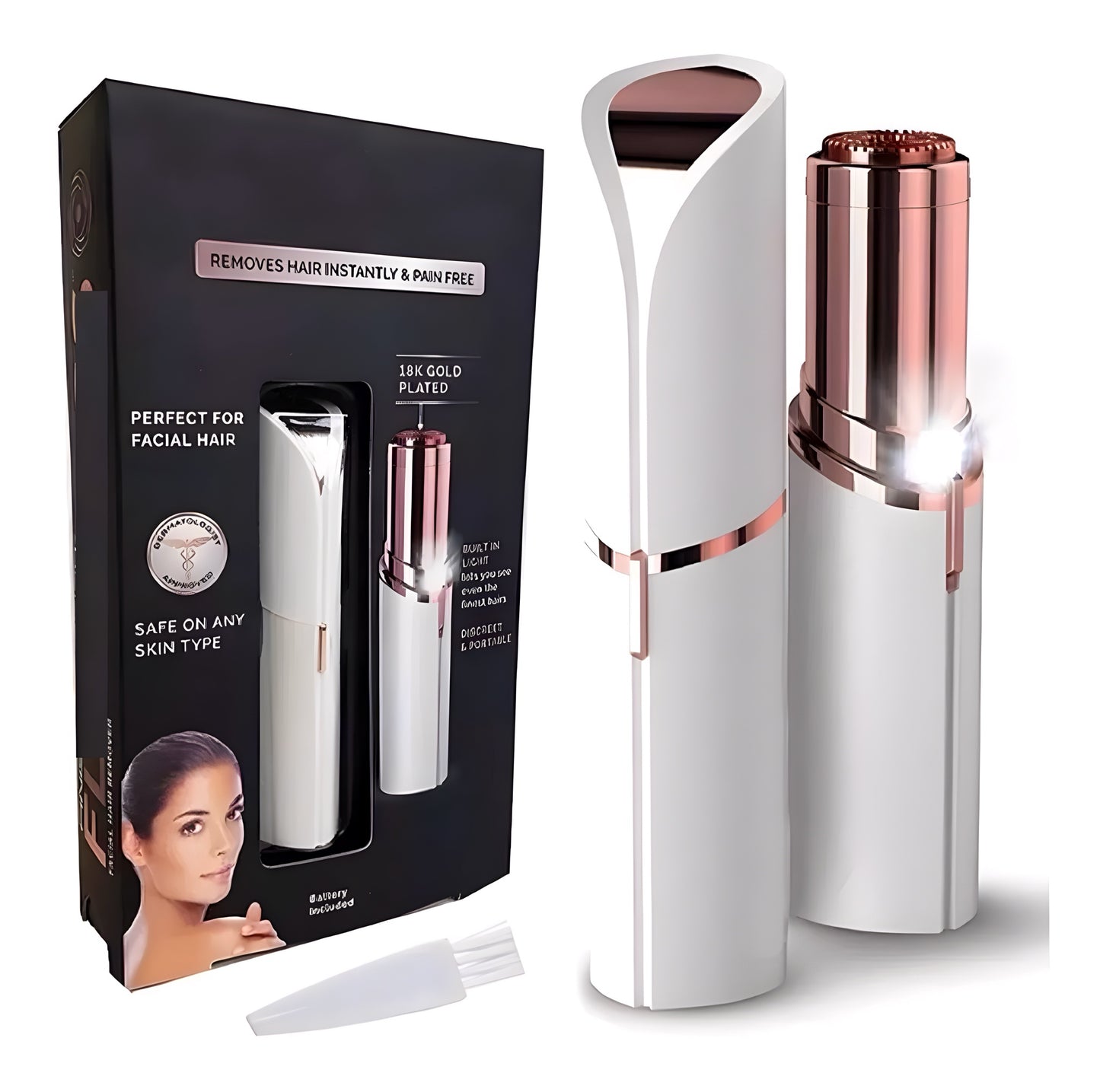 LumiSoft™ 🌟 Depiladora de precisión facial, recargable.