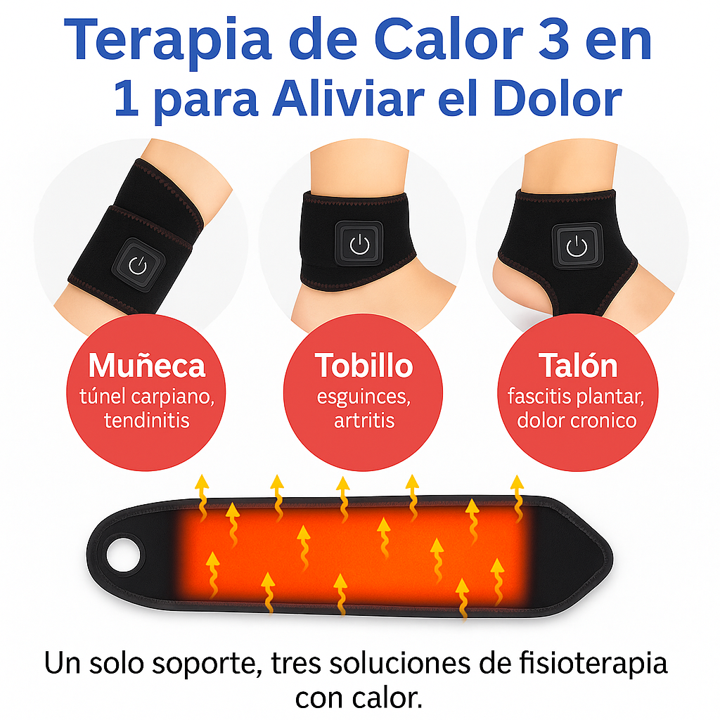 FlexiWarm™ 🔥 Compresa térmica 3 en 1 muñeca, tobillo y talón.