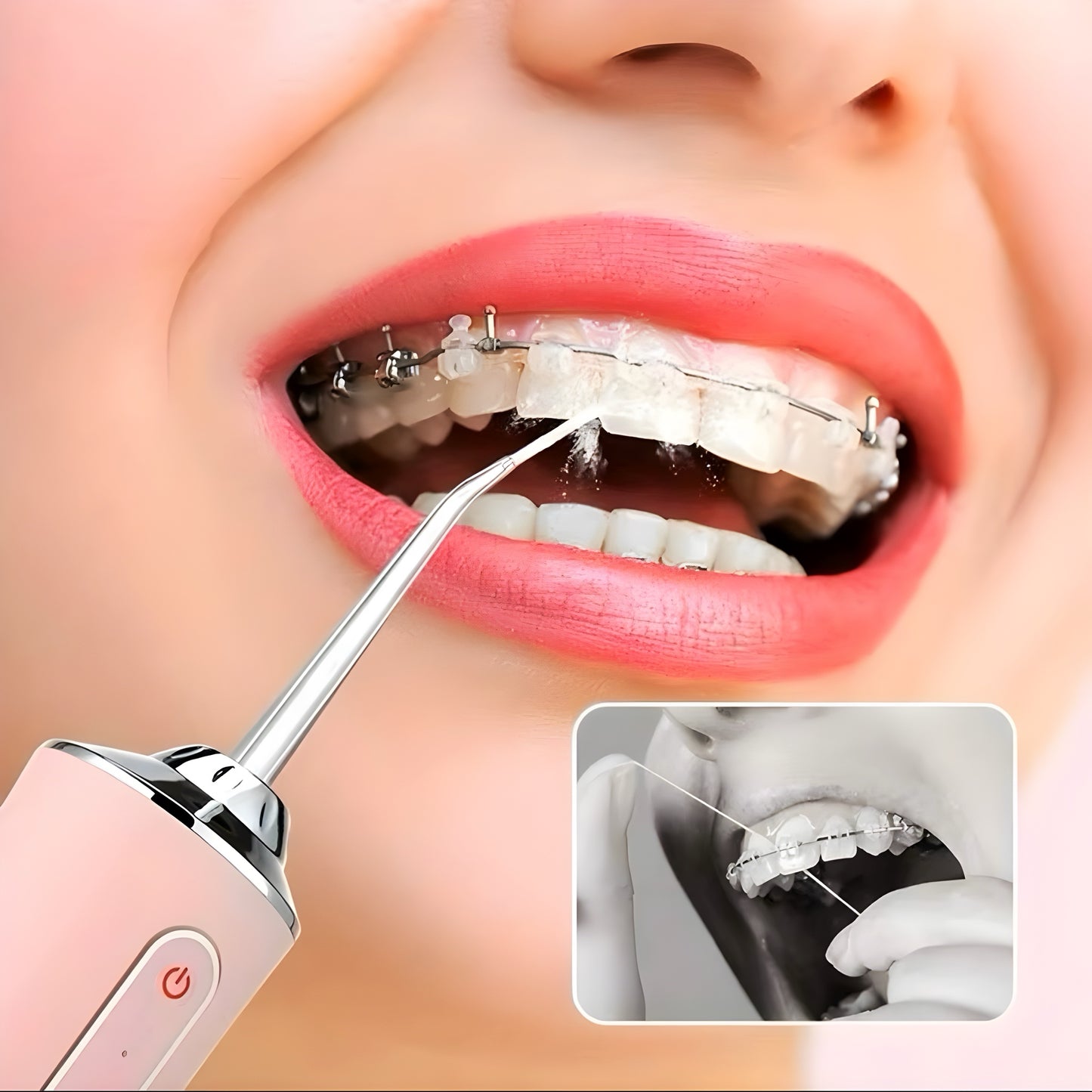 HidroFloss™ 😬 Irrigador Bucal 4 en 1, portátil y recargable USB.