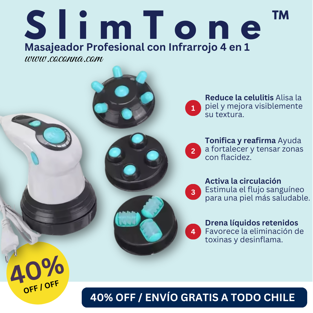 SlimTone™ 💁♀️ Masajeador profesional con infrarrojo 4 en 1.