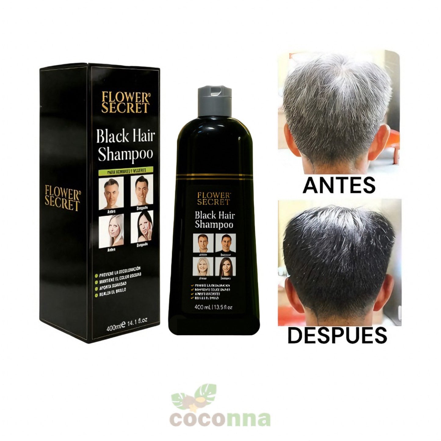 GlowTint™ 💇🏻♀️ Shampoo pinta canas 400 ML.