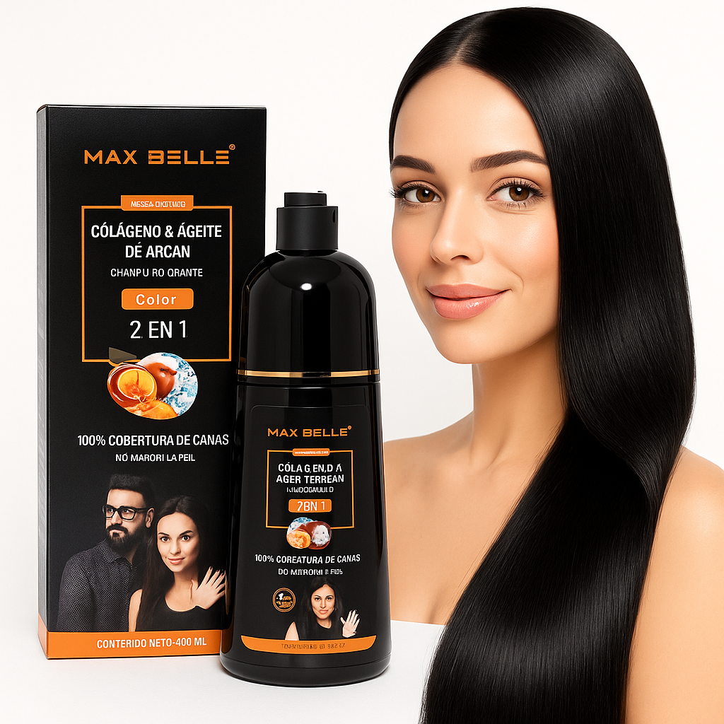 GlowTint™ 💇🏻♀️ Shampoo pinta canas 400 ML, para mujeres y hombres.