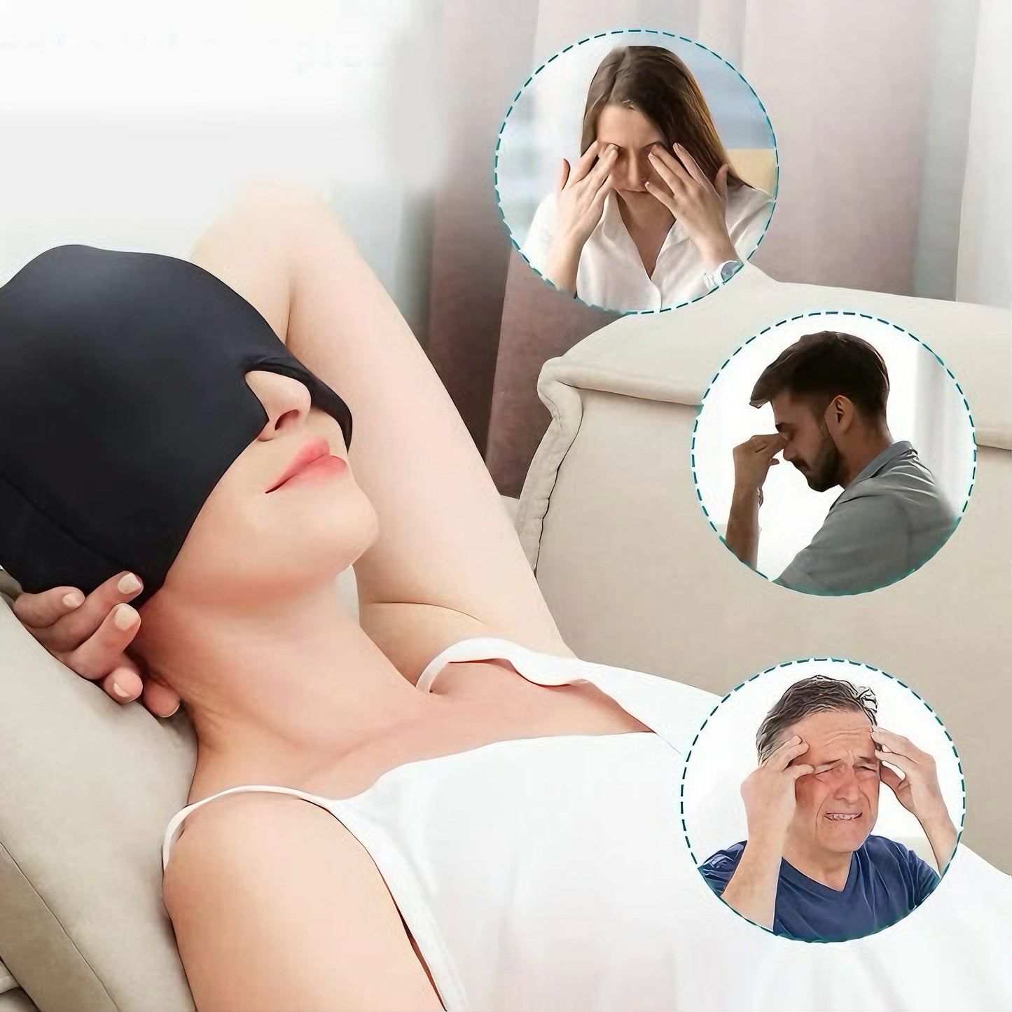 AliviaZen™ 💆🏻♀️ Gorra ANTI Migraña frío/calor.